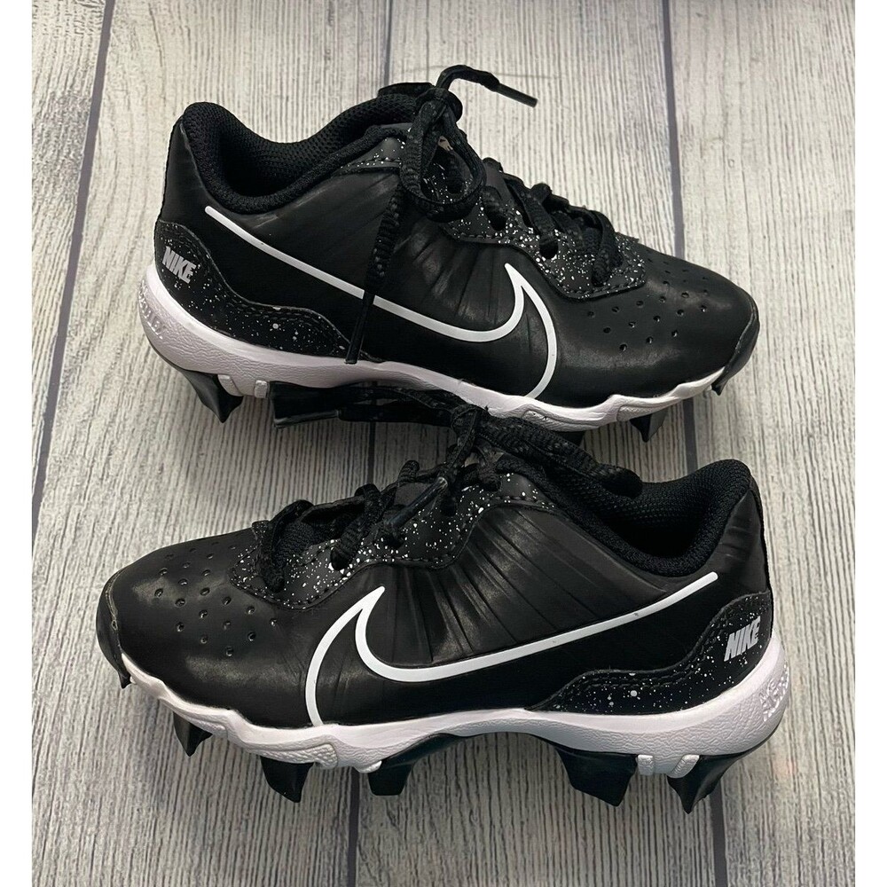 Black Nike Little Boy Baseball Cleats Shoes, Size 11